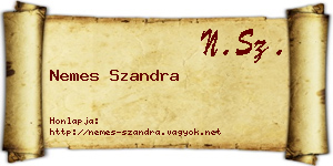Nemes Szandra névjegykártya