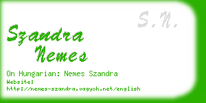 szandra nemes business card